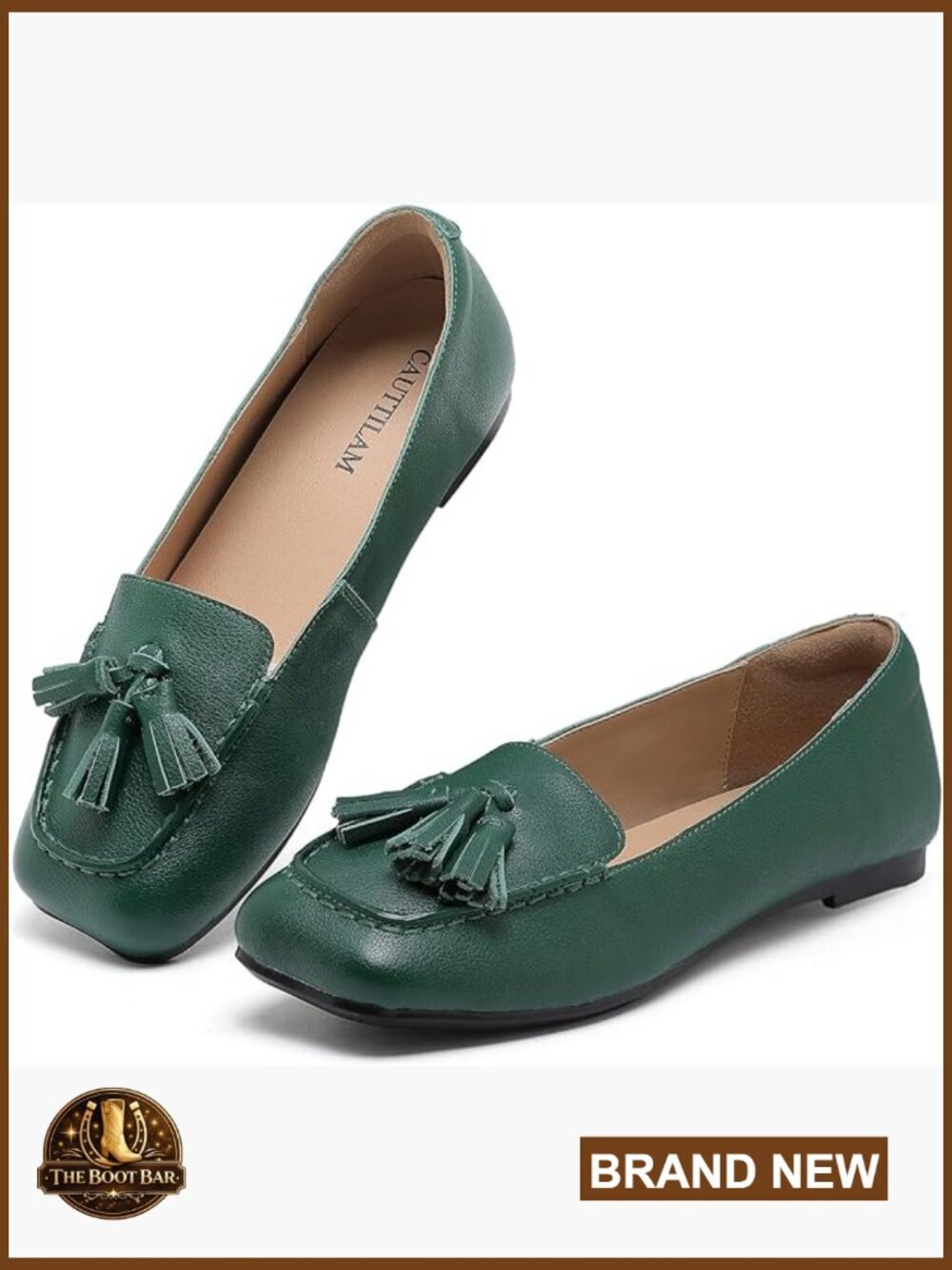 Genuine Leather Loafers - Soft Comfortable Slip-On Dress Flats for Women